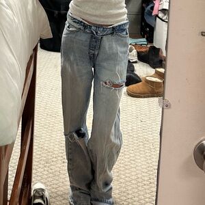 Revice Denim Fold Over Jeans